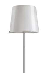 Single White floor lamp white with white glassware. Concept Verre. Single White floor lamp white with white glassware. Concept Verre.