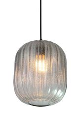 Hammam suspension lampion verre gris bullé. Concept Verre. Hammam suspension lampion verre gris bullé. Concept Verre.