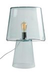 Hermes lampe de table rétro en verre transparent. Concept Verre. 