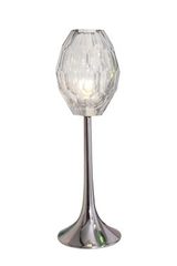 Lampe de table bougie verre à facettes. Concept Verre. Lampe de table bougie verre à facettes. Concept Verre.