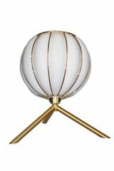 Casamance lampe de table boule en verre et laiton brossé. Concept Verre. Casamance lampe de table boule en verre et laiton brossé. Concept Verre.