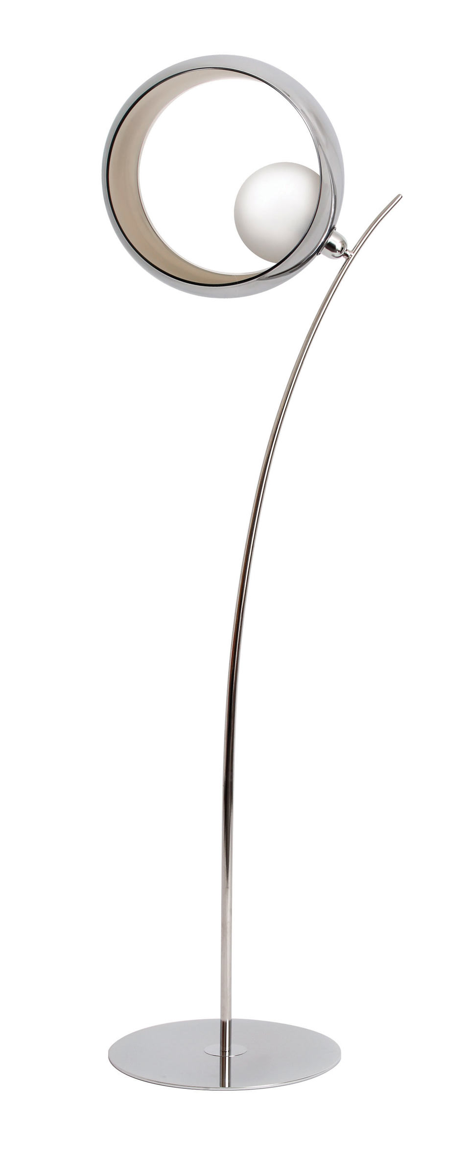 Okio lampadaire pied arc chrome verrerie triplex métallisée - luminaire  Concept Verre - Réf. 11020121 - mobile