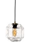 Senso geometric pendant in clear glass. Concept Verre. 