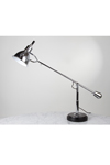 Lampe de bureau E. Buquet en métal chromé et socle en bois noir. Contract&More. 