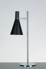 Lampe de table en métal noir et chromé Stilnovo