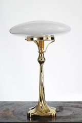 Art Nouveau table lamp in polished brass