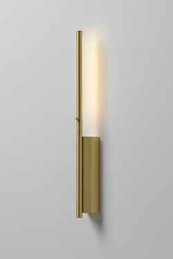 Applique liseuse ultra-design, en laiton satiné LINK  41cm. CVL Luminaires. 