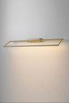 LINK 725 rectangular wall lamp in satin brass, LED lighting. CVL Luminaires. 