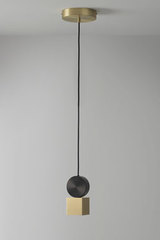 Small pendant Calée V1 ultra design and minimalist solid brass and polycarbonate. CVL Luminaires. 