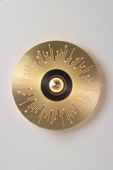 EARTH-SUN large satin brass wall lamp. CVL Luminaires. 