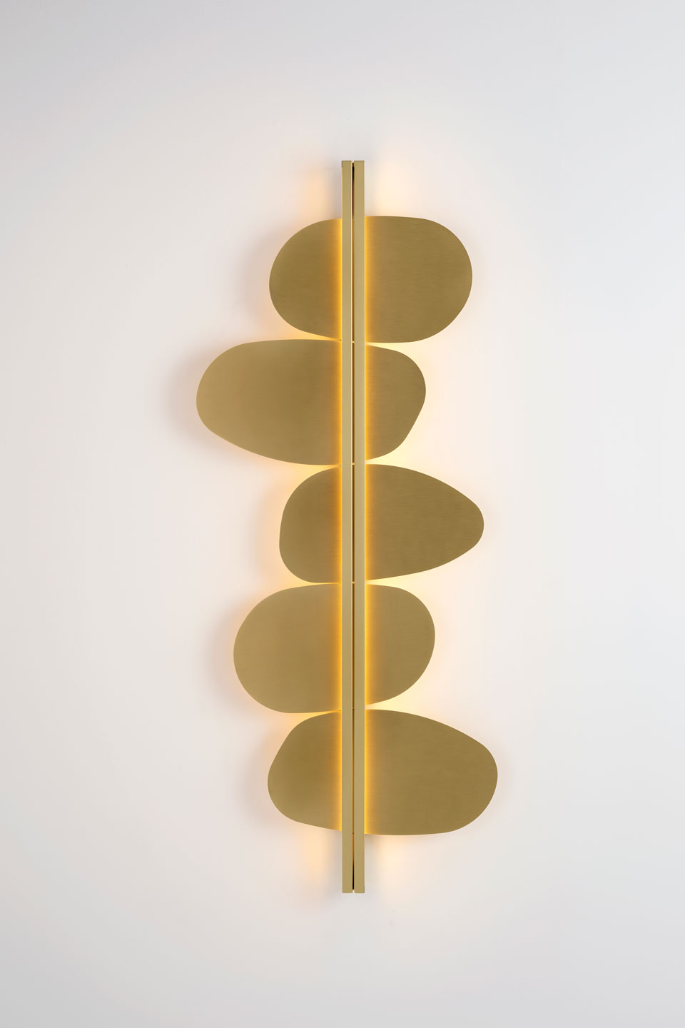 Strate Stone contemporary wall light in brass-CVL Luminaires ...