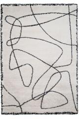 Eskiss tapis noir et blanc motif abstrait 160x230. Edito Paris. 