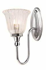 Applique murale salle de bain tige en chrome et verre cannelé Blake 1. Elstead Lighting. Applique murale salle de bain tige en chrome et verre cannelé Blake 1. Elstead Lighting.