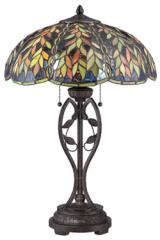 Belle lampe de table Art Nouveau feuillage. Elstead Lighting. 