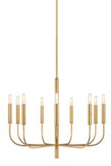 Brianna lustre chandelier 9 lumières doré. Elstead Lighting. 