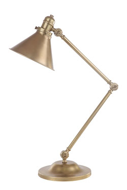 Lampe de table Provence en laiton vieilli. Elstead Lighting. 