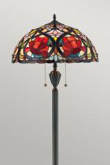 Larissa lampadaire roses rouges Art Nouveau. Elstead Lighting. 