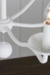 Lustre 6 lumières chandelier blanc Annie. Elstead Lighting. 