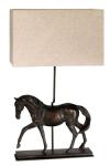 Lampe de table silhouette cheval bronze Dorado. Elstead Lighting. 