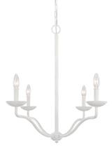 Lustre chandelier finition plâtre blanc Annie. Elstead Lighting. 