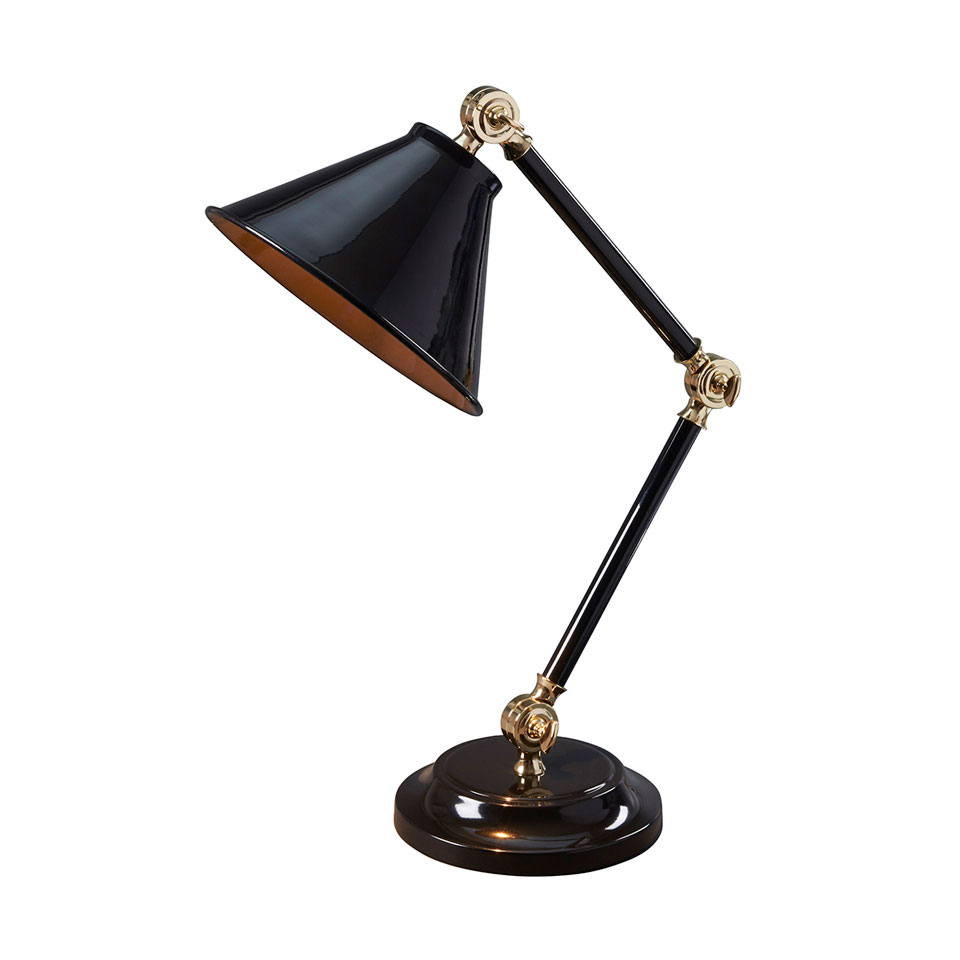 Petite lampe de bureau noire Provence . Elstead Lighting. 