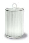 Starlet portable lantern in ivory crepe. Estro. 