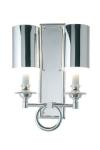 Double applique en métal chromé Juliette. Estro.  Double applique en métal chromé Juliette. Estro.