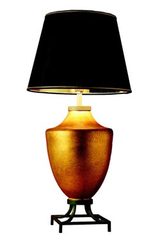 Lampe dorée céramique et support métal patiné Cocos . Estro. Lampe dorée céramique et support métal patiné Cocos . Estro.