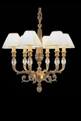 Lustre six lumières en bronze vieilli et cristal Swarovski Agena. Estro. Lustre six lumières en bronze vieilli et cristal Swarovski Agena. Estro.