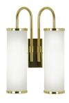 Regina double cylinder wall light in gold-plated metal. Estro. Regina double cylinder wall light in gold-plated metal. Estro.