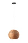 Suspension boule de rotin naturel Haka 25cm. Faro. 