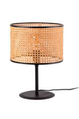 Black and natural rattan table lamp Mambo. Faro. 