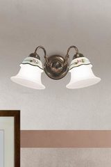 Applique double cloches et col de cygne Ferrara . Ferroluce Classic. 