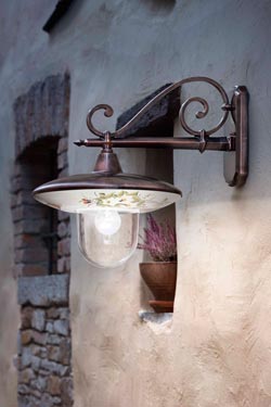 Black outdoor wall lamp Latina. Ferroluce Classic. 