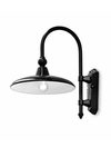 Retro black outdoor wall lamp Campobasso. Ferroluce Classic. 