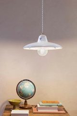 White and blue ceramic pendant Como. Ferroluce Classic. 