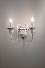 Candlestick wall lamp 2 lights San Remo. Ferroluce Classic. 