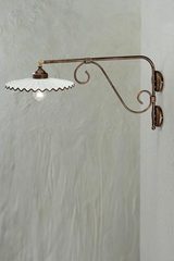 Large retro ceramic wall lamp Aquila C167 . Ferroluce Classic. 