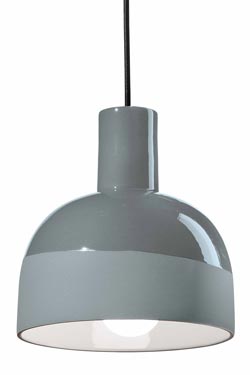 Caxixi pendant lamp in white ceramic. Ferroluce. 