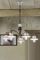 Antique chandelier C403 / 5 Roma 5 lights. Ferroluce. Antique chandelier C403 / 5 Roma 5 lights. Ferroluce.