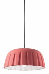 Madame Grès pleated pendant light small model old pink. Ferroluce. 