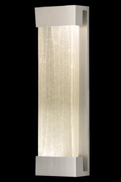 Applique cristal massif en lames décorée à la feuille d'argent 61cm. Fine Art Lamps. 