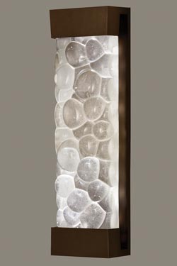 Applique d'extérieur bronze et cristal massif motif galets 61cm. Fine Art Lamps. 