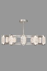 Grande suspension éclairage LED anneau argent douze lumières . Fine Art Lamps. Grande suspension éclairage LED anneau argent douze lumières . Fine Art Lamps.