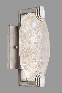 Silver wall lamp, LED lighting, small model, by Allison Paladino. Fine Art Lamps. 