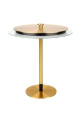 Retro table lamp in satin brass Johnson. Gau Lighting. 