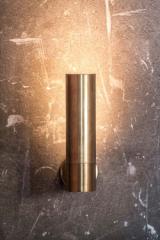 Benda gilded brass cylinder wall light. Gau Lighting. 