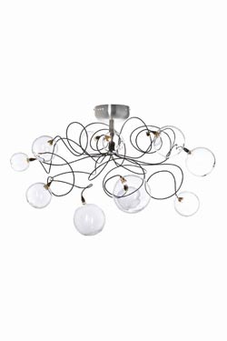 Bubbles 12-light clear ceiling light. Harco Loor. 