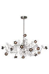 Jewel Diamond 15-light chandelier in clear and black glass. Harco Loor. 