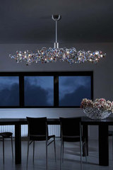 Tiara 24-light multicoloured oval chandelier in cut glass. Harco Loor. 